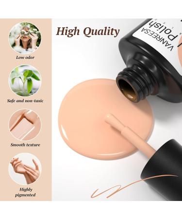 VANREESA Gel Nail Polish Set - 21 Colors Pink Nude Red Brown Glitter Classic Soak Off UV Gel Kit with Base Top Coat | Nail Art Gifts for Women - Dazzling Declining Sun - Buy Online on SooperMarket.com