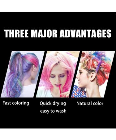 Temporary Hair Dye Color Disposable Water Soluble Hair Wax Color Quick Drying Wash Out Hair Color Temporary Hair Color for Kids Women Men Use Purple - Buy Online on SooperMarket.com