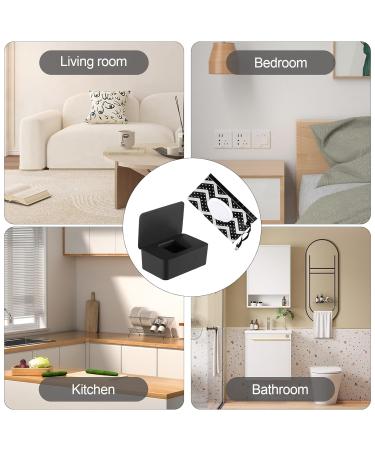 Premium Baby Wet Wipes Storage Box & Bag Set - Black | Durable Stylish Donor Holder with Lid for At-Home Use - Buy Online on SooperMarket.com