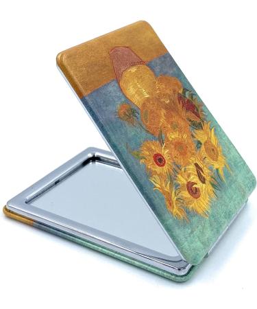 Aeisage Van Gogh Sunflowers Compact Mirror - 2.75'' Square Purse Cosmetic Handheld Mirror - Buy Online on SooperMarket.com