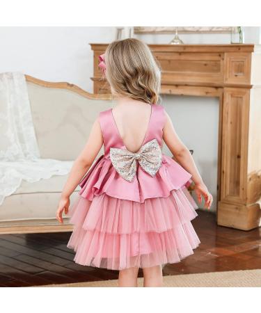NNJXD Baby Girls Flower Princess Birthday Party Dress 730 Pink-a | Size 2-3 Years - Buy Online on SooperMarket.com