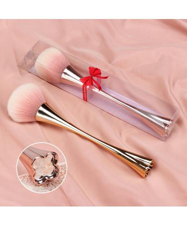 Teksome Blush Brush for Cheeks | Large Standing Blush Makeup Brush - Powder Foundation & Face Makeup Cosmetic Brushes Brush for Flawlessly Contouring & Defining Standing four-leaf clover makeup brush gold + PVC - Buy Online on SooperMarket.com