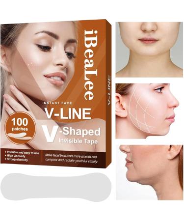 Visiblurry Facelift Tape for Face | Face Lifting Tape for Saggy Skin - Breathable Ultra-thin Invisible High Elasticity V Shaped Instant Face Lift Sticker Secret Make Up Stickers for - Buy Online on SooperMarket.com