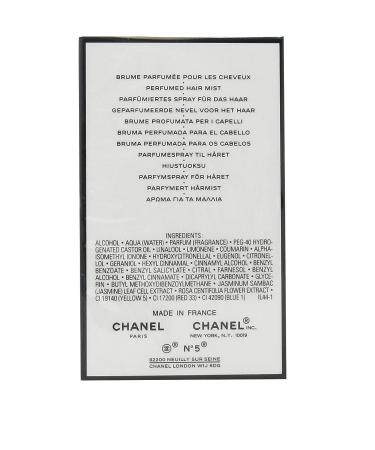 Chanel No 5 Hair Mist 1.2 oz - Luxurious Fragrance Mist for Hair - Buy Online on SooperMarket.com