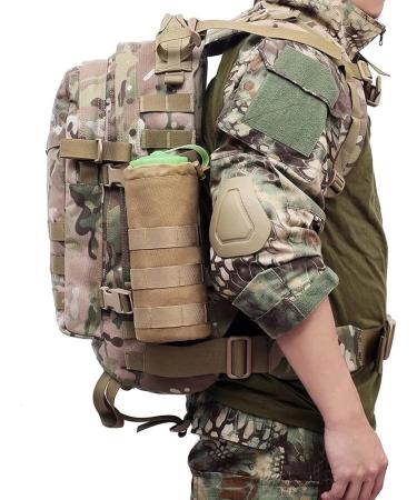 Acexier Tactical Molle Water Bottle Bag - Outdoor Hydration Gear for Camping Hiking & Fishing - Black Sports Travel Bag - Buy Online on SooperMarket.com
