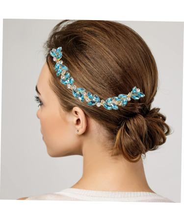 ABOOFAN Piece Rhinestone Chain Hair Comb Crystal Hair Clip Hair Comb Slide Clip Bridal Hair Pin Hair Clips Hair Side Comb Flower Girls Hair Pin Hair Fork Wedding Bridesmaid Headband Alloy Sky-blue 0.6X4.5X19CM - Buy Online on SooperMarket.com