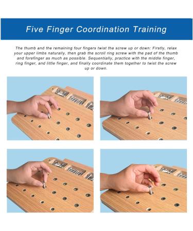 Finger Exerciser Board Flexible Fine Wood Insert Board with Screw Twisting Exercise Hand Rehabilitating Device for Fingers - Buy Online on SooperMarket.com