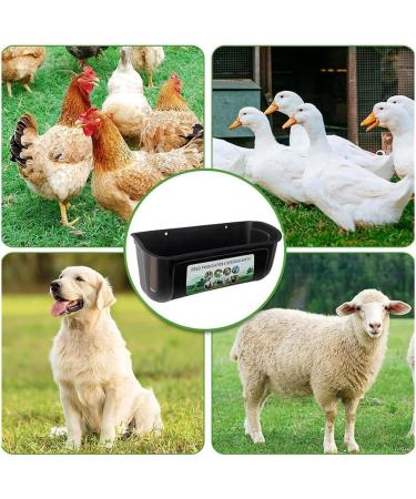 GIISH 2 Pack Chicken Goat Hanging Fence Feeder Black ABS for Deer Duck Dog and Piglets Goose Waterer Trough - Buy Online on SooperMarket.com