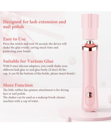 Buy Glue Shaker for Eyelash Extensions - Essential Tool for Lash & Nail Supplies - Pink 2 Connectors & 8 Caliber - Buy Online on SooperMarket.com