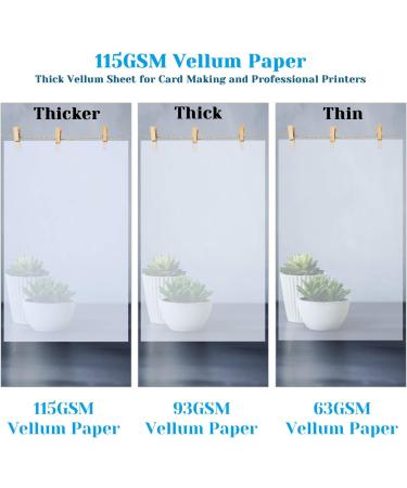 Cridoz 115GSM Transparent Vellum Paper 8.5 x 11 - Ideal for Printing Invitation Cards and Tracing - Buy Online on SooperMarket.com