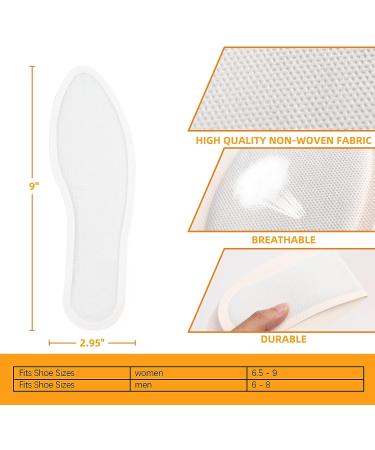 Medlot Heated Insoles Foot Warmer - 20 Pairs, Long Lasting Disposable Boot Shoe Warmers for Men and Women - 10.2x3.3in - Buy Online on SooperMarket.com