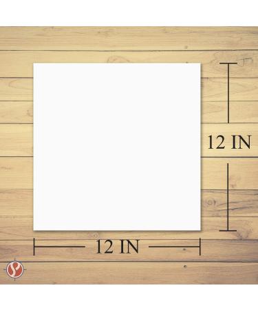 12 x 12 Square Cardstock | 80lb Cover White Thick Card Stock Paper - Smooth Finish | For Scrapbooking Arts and Crafts Wedding Invitations Bussines Cards | 50 Cards Per Pack 12 x 12 Inches - Buy Online on SooperMarket.com