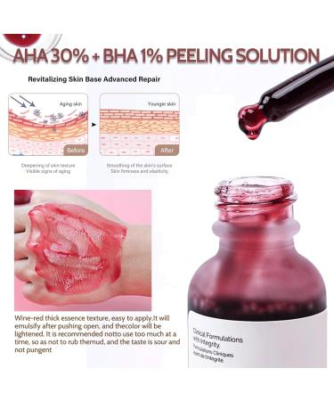 AHA 5% + BH_A 1% Peeling Solution Smooth Skin Exfoliating Facial Serum -Acid Serum For Acne Blackheads & Open Pores Blackhead Remover Reduces Excess Oil & Bumpy Texture 32ml  - Buy Online on SooperMarket.com