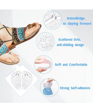 Gel Metatarsal Pads for Thong Sandals Flip-Flops 2 Pairs Forefoot Cushion Inserts Ball of Foot Grip Pads for Metatarsal Support and Pain Relief Anti-Slip Clear - Buy Online on SooperMarket.com