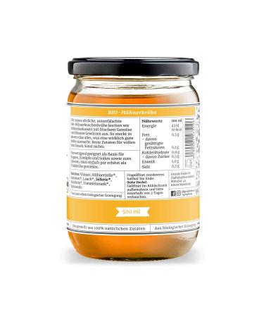 Mom's Secret Chicken Bone Broth (6x500ml) - Nutrient-Rich Long Cooked Biological Chicken Broth for Healthy Living - Buy Online on SooperMarket.com