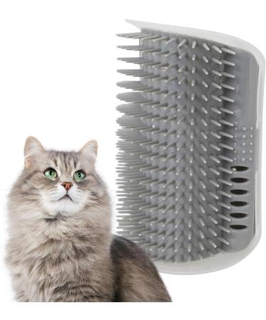 certainoly Cat Self Groomer - Soft Cat Grooming Brush - Soft Wall Corner Scratcher Massage Combs Grooming Brush Tool for Kitten Puppy with Long or Short Gray - Buy Online on SooperMarket.com