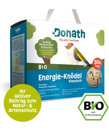 Buy DONATH BOO Energy Dumplings Classic - 100g Bird Feed No-Net Meisen Dumplings - German Made Year-Round Wild Bird Nutrition - 30 Pack - Buy Online on SooperMarket.com