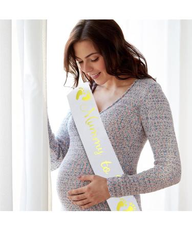 Mom to Be Sash Mommy To Be Satin Sash and Daddy To Be Satin Sash Shiny Baby Shower Sashes White Mummy To Be Sashes for Party Decoration 2pcs - Buy Online on SooperMarket.com