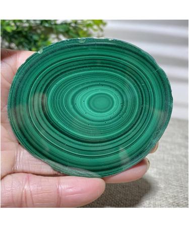 Natural Sphere 1pc Malachite Slice Natural Stone and Crystal Gems FengShui Reiki Wicca Ornaments for Home Decorati Stone Collection 85-95g - Buy Online on SooperMarket.com