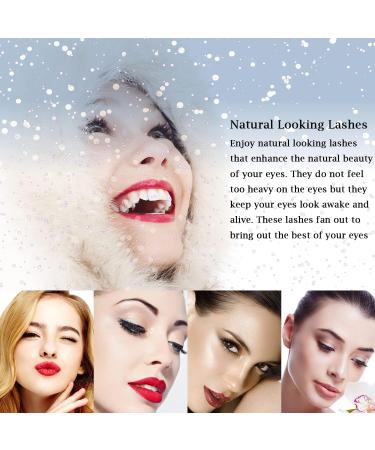 Magnetic Reusable False Eyelashes Set - 4 Pairs Natural Look 3D Effect | Waterproof, No Eyeliner Needed | Includes Applicator | Dark - Buy Online on SooperMarket.com