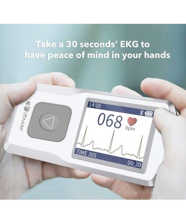 EMAY Portable EKG Monitoring Device | Personal Heart Monitor for iPhone, Android, Mac & Windows - Track Heart Rate & Rhythm - Buy Online on SooperMarket.com