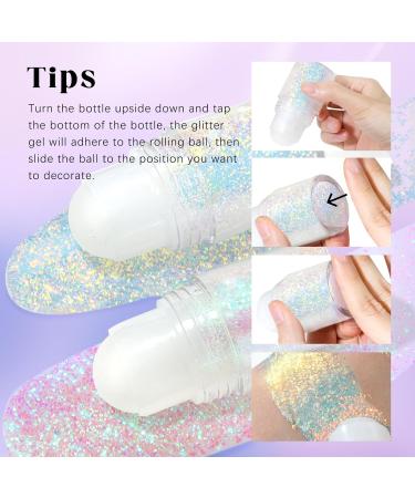 NewBang Roll-on Chameleon Color Changing Holographic Body Glitter Gel - 12# Sparkling Blue - Buy Online on SooperMarket.com
