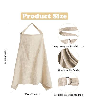Still Towel: Soft & Breathable Breastfeeding Cover Scarf | Multi-Purpose Privacy Screen & Snacking Apron (Khaki) - Buy Online on SooperMarket.com