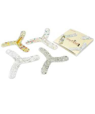 MYFIBO Boomerang for Beginners, Girls and Boys - Design and Style Yourself, Perfect for Indoor and Outdoor Use - 4 Pack Set