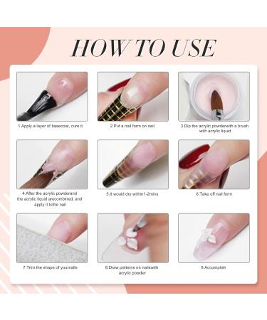 HJ-NAP017 Acrylic Nail French Manicure Powder - 28g/box Professional White Clear Red Nude Acrylic Nail System for Nail Extension - Buy Online on SooperMarket.com