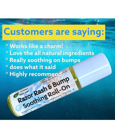 Urban ReLeaf Razor Rash Bump Soothing Roll-On - Natural Vegan Solution for Ingrown Hair, Redness, and Itchiness on Face, Neck, Bikini Line, and Body - Buy Online on SooperMarket.com