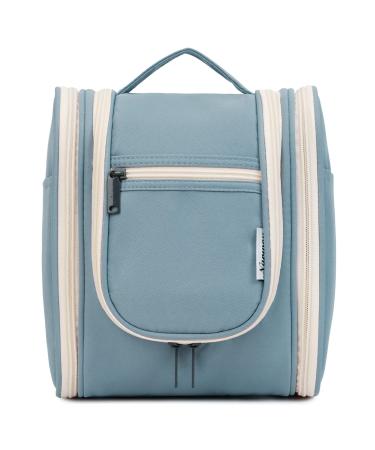 Travel Hanging Toiletry Wash Bag Makeup Cosmetic Organizer for Women (Greyish Blue (Medium))