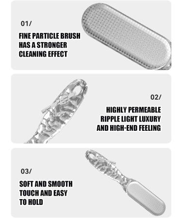 Foot Brush Scrubber 2-in-1 Multi Purpose Callus Remover - Multi-Purpose Pedicure Tools Foot Scrubber for Dead Skin - Reduces Calluses Corns Transparent Gray - Buy Online on SooperMarket.com
