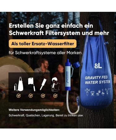 PureWell Portable Water Filter - Removes 99.99% Pollutants for Hiking Trekking & Travel - 1 Pack - Buy Online on SooperMarket.com