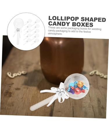 KALLORY 12pcs Fairy Stick Candy Box Christmas Sto Candy Containers for Wedding Party Candy Case Box 14X6X6CM Transparent - Buy Online on SooperMarket.com