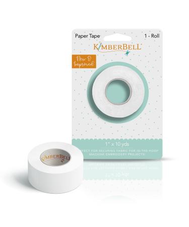 Kimberbell Paper Tape - 1 Roll, Size: 1" x 10 Yds, Sewing & Machine Embroidery, Easy Attachment, No Sticky Residue, Semi-Transparent, Tears Away with Ease, KDTL100