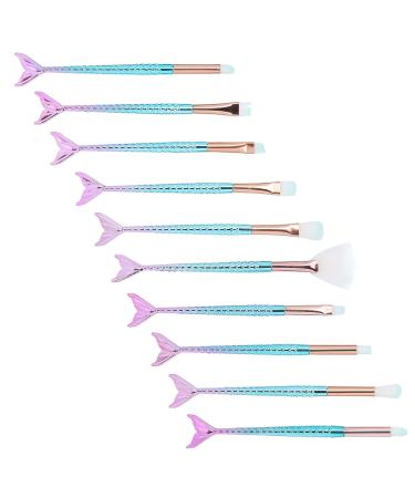 Soft 10PCS Makeup Brushes Set | Professional Blending & Cosmetics Tools for Eyes Blush & More - Buy Internationally - Buy Online on SooperMarket.com