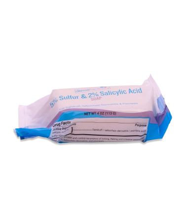 Dermaharmony 5% Sulfur 2% Salicylic Acid Bar Soap 4 oz (3 Pack) for Seborrheic Dermatitis, Dandruff, and Psoriasis - Buy Online on SooperMarket.com