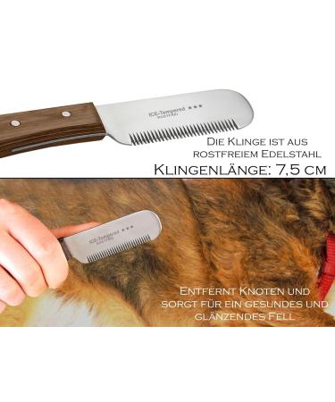 Premium Trimmeters Set for Dogs & Cats | 2-Part Fur Care Comb & Stainless Steel Undercoat Knife - Buy Online on SooperMarket.com
