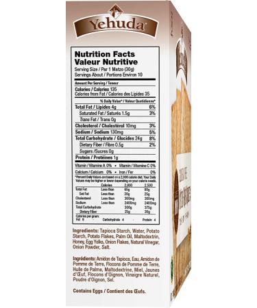 Yehuda Gluten-Free Matzo Squares Toasted Onion 10.5 oz (3 Pack) - Delicious Gluten-Free Snack - Buy Online on SooperMarket.com