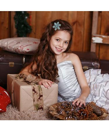 KALLORY Snowflake Hair Pins - 6pcs Decorative Barrettes for Girls | Party Hair Clips for Children - Snowflake Style Hair Accessories - Buy Online on SooperMarket.com