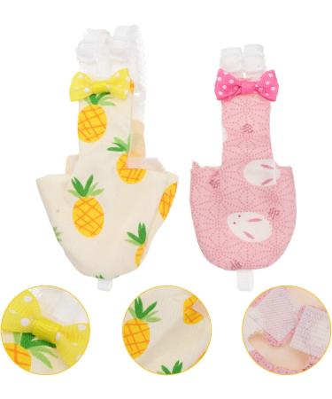Balacoo 2Pcs Reusable Bird Diaper Set for Parrot, Cockatiel, Macaw - Washable Flight Suit Dress (Random Style) | Pet Nappies Clothes - Buy Online on SooperMarket.com