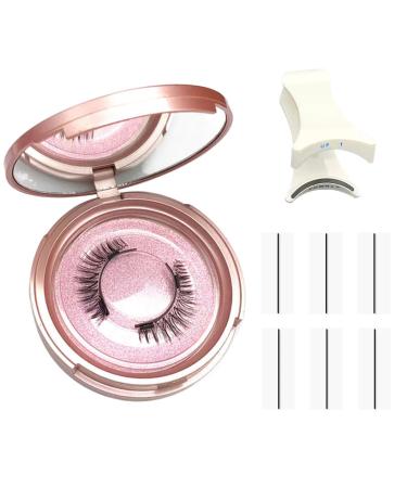 Landrain Magnetic Eyelashes Without Eyeliner Reusable Magnetic Eyelashes No Glue or Liner