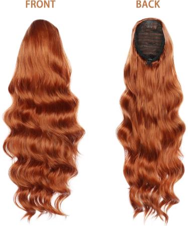 YEESHEDO Ginger Long Wavy Ponytail Hair Extension 24 Inches - Clip in Drawstring Curly Synthetic Hairpiece for Women - Buy Online on SooperMarket.com