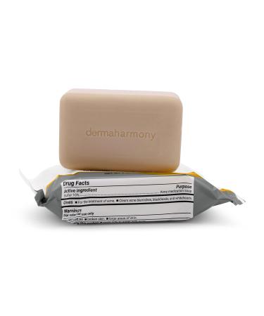 Dermaharmony 10% Sulfur Acne Bar Soap - 4 oz | 3 Bars | Effective Acne Treatment International Shipping - Buy Online on SooperMarket.com