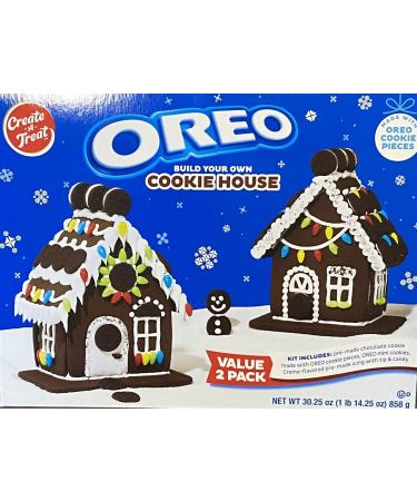 Create A Treat OREO Cookie House Gingerbread Houses,( 2 Houses) | 30.25 Ounces
