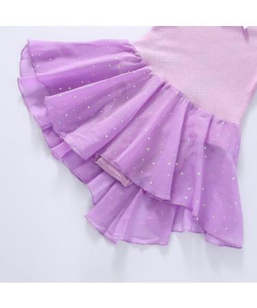 Vivifayee Girls Dance Leotard Ballet Tutu Dress 3-4T Purple - Long Sleeve - Buy Online on SooperMarket.com