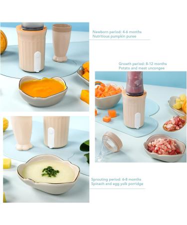 Portable Baby Food Processor Baby Food Maker Puree Blender Feeder Speedy Chopping for Puree Diced Fruit Vegetables Meat Sauce Garlic Smoothie Juicer for Baby Travel Fitness Drink Shakes - Buy Online on SooperMarket.com