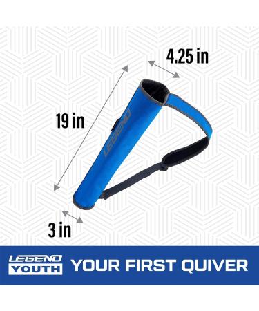Legend Arrow Quiver - Arrow Case for 16 Arrows - Blue - For Kids and Adults - Left or Right-Handed - Archery Sling Carry Case - Buy Online on SooperMarket.com
