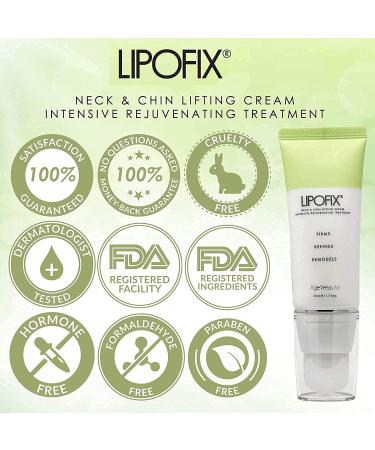 Lipofix Neck Firming Cream - 1.7 oz - Anti-Aging, Tightens Double Chin, Firms Sagging Skin - Buy Online on SooperMarket.com
