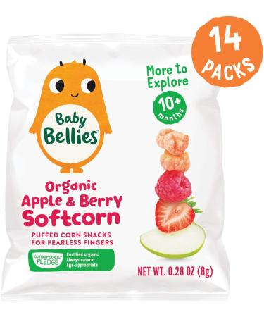 Baby Bellies Organic Apple & Berry Softcorn - 0.28 oz Bag (Pack of 7) - Buy Online on SooperMarket.com